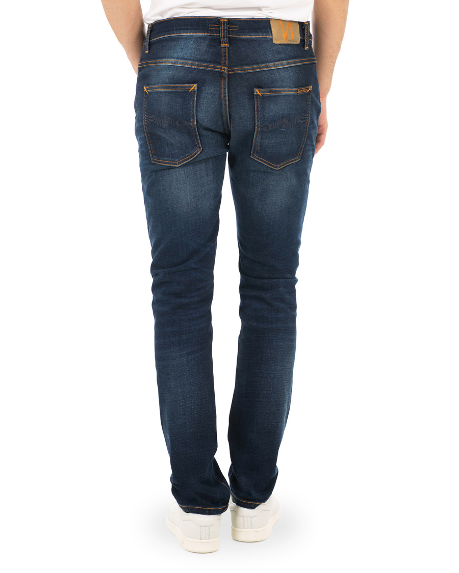 Herre | Jeans | Nudie Jeans | Dude Dan Organic Slim Fit Jeans Dark Deep Worn