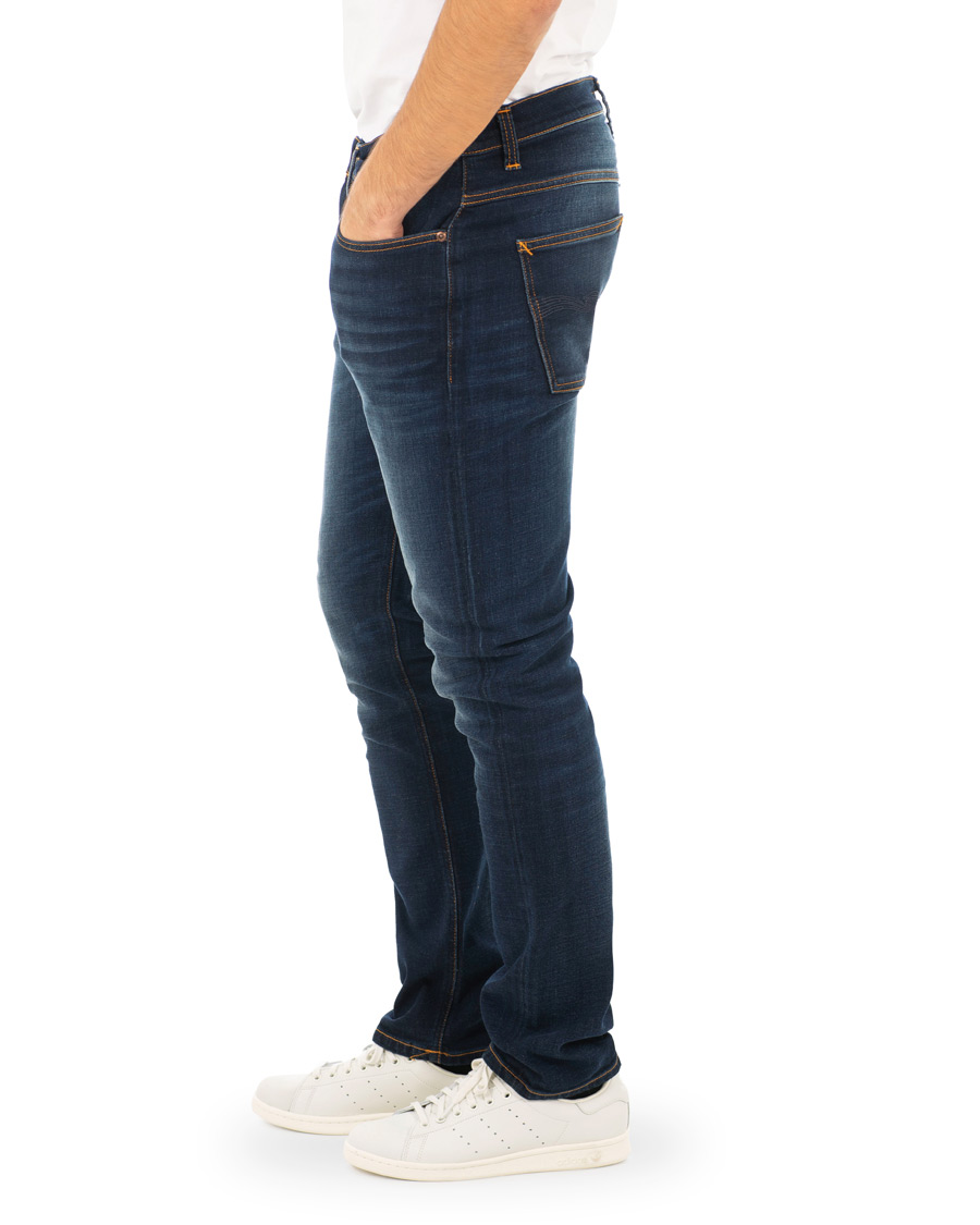 Herre | Jeans | Nudie Jeans | Dude Dan Organic Slim Fit Jeans Dark Deep Worn