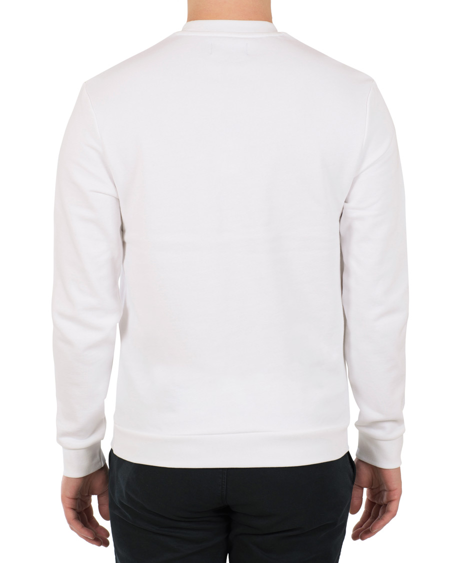 Herre | Gensere | Fred Perry | Monocrome Tennis Logo Crew Neck Sweatshirt White