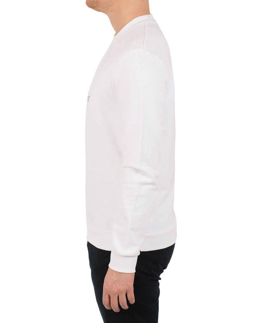 Herre | Gensere | Fred Perry | Monocrome Tennis Logo Crew Neck Sweatshirt White
