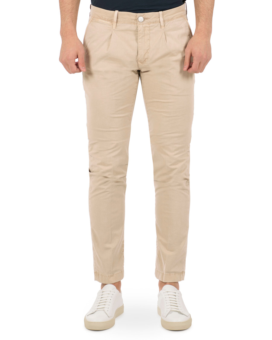 Herre | Bukser | Jacob Cohën | Jacob Cohen Alex Pleated Chinos Beige