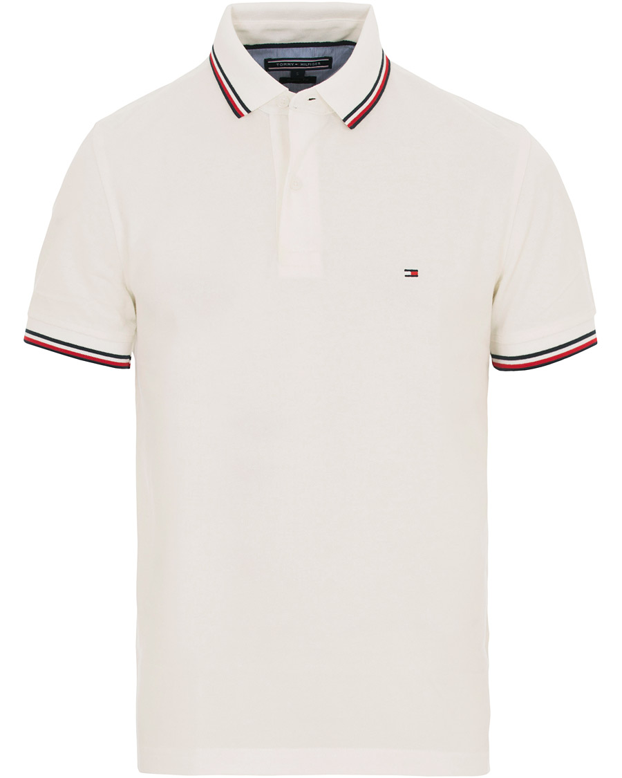 Herre | Pikéer | Tommy Hilfiger | Regular Fit Tipped Polo Snow White
