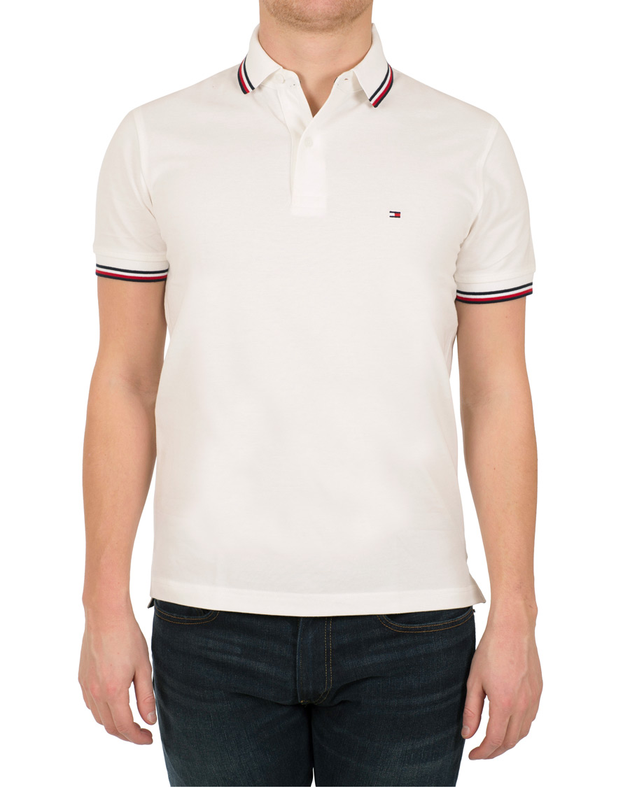 Herre | Pikéer | Tommy Hilfiger | Regular Fit Tipped Polo Snow White