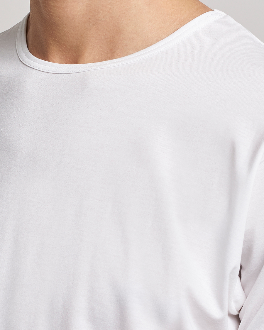 Herre | T-Shirts | Sunspel | Superfine Cotton Crew Neck T-Shirt White