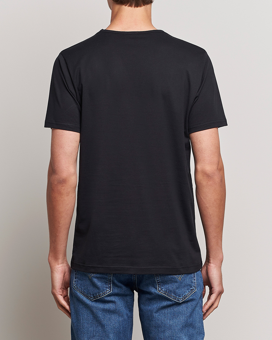 Herre | T-Shirts | Sunspel | Superfine Cotton Crew Neck Tee Black
