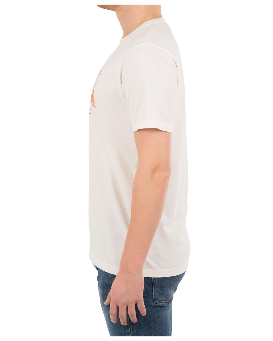 Herre | T-Shirts | President's | Crew Hand Print White
