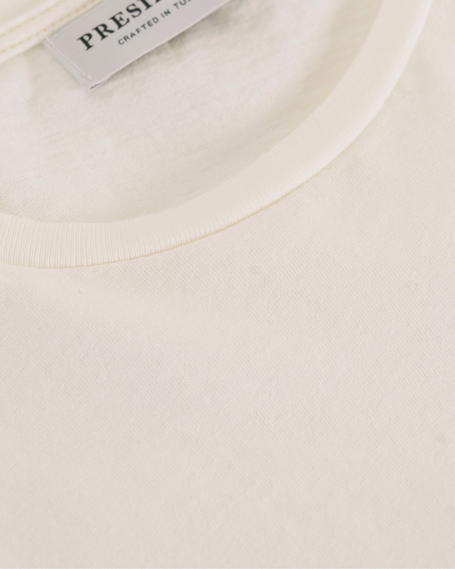 Herre | T-Shirts | President's | Crew Hand Print White