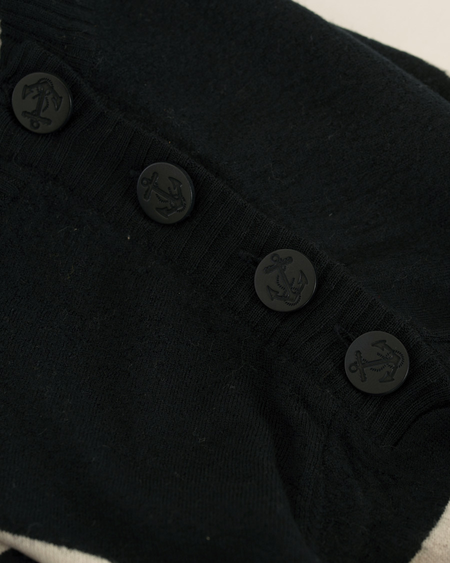 Herre | Gensere | A.P.C. | Skye Button Stripe Knit Dark Navy/White