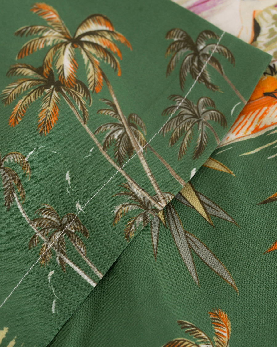 Herre | Skjorter | Gitman Vintage | Rayon Short Sleeve Camp Shirt Green Aloha
