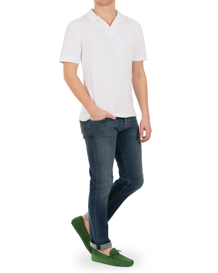 Herre | Tod's Laccetto Gommini Carshoe Green Suede | Tod's | Laccetto Gommini Carshoe Green Suede