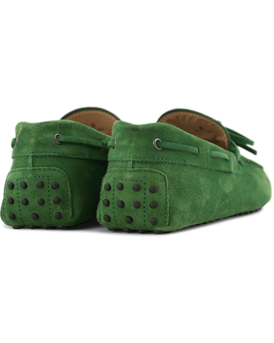 Herre | Tod's Laccetto Gommini Carshoe Green Suede | Tod's | Laccetto Gommini Carshoe Green Suede