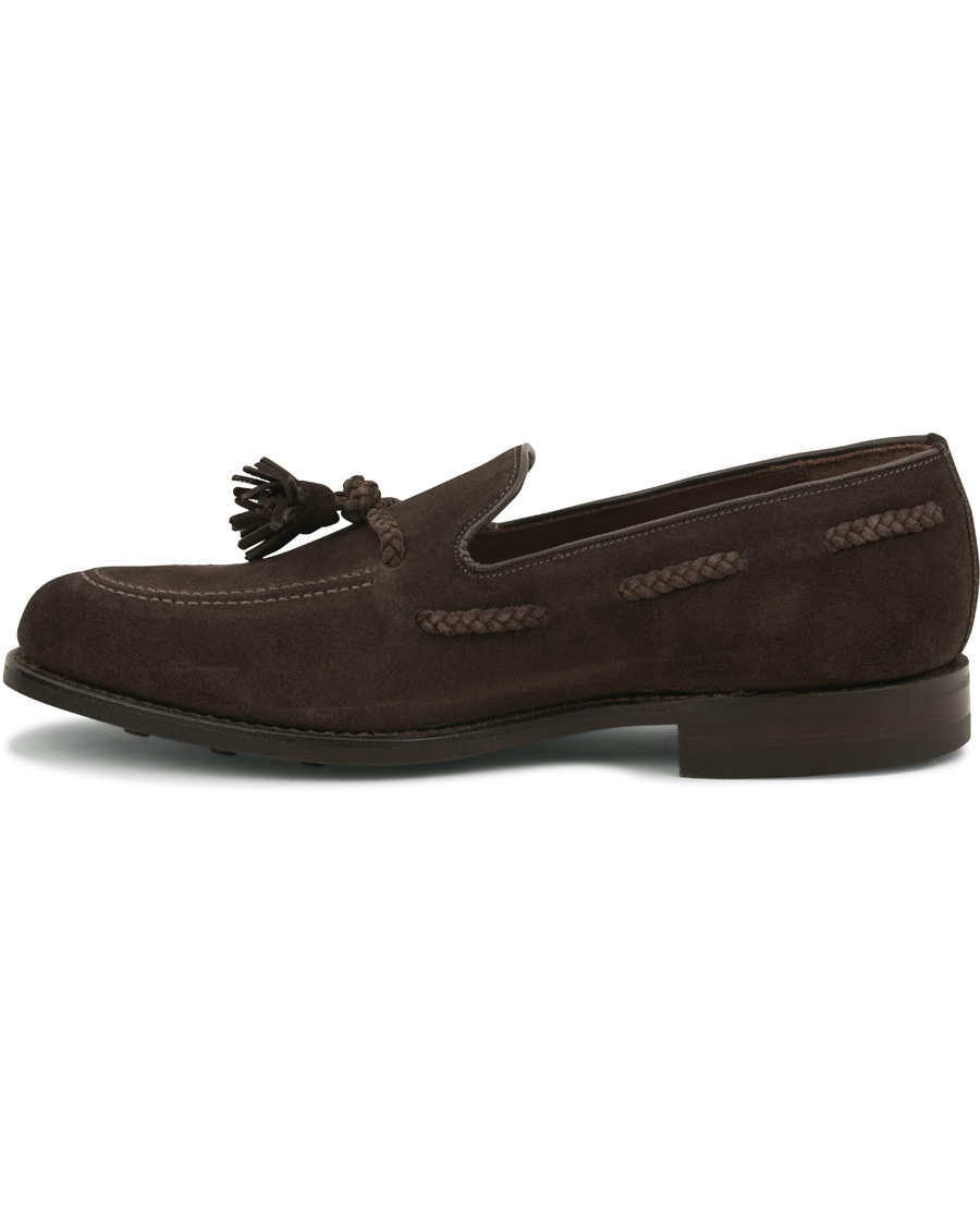 Herre | Loake 1880 MTO Temple Dainite Loafer Dark Brown Suede | Loake 1880 | MTO Temple Dainite Loafer Dark Brown Suede