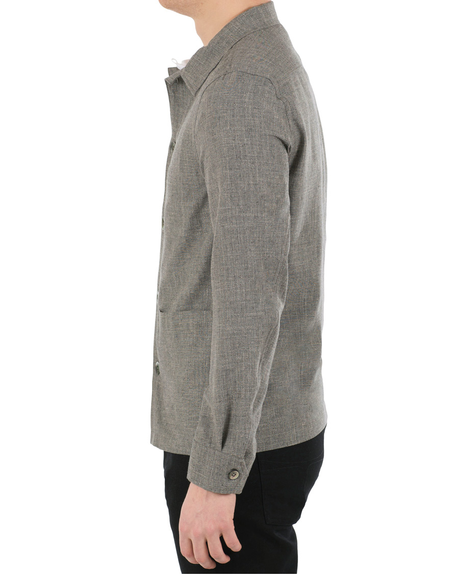 Herre | Jakker | Oscar Jacobson | Hannes Wool/Cotton/Linen Shirt Jacket Grey
