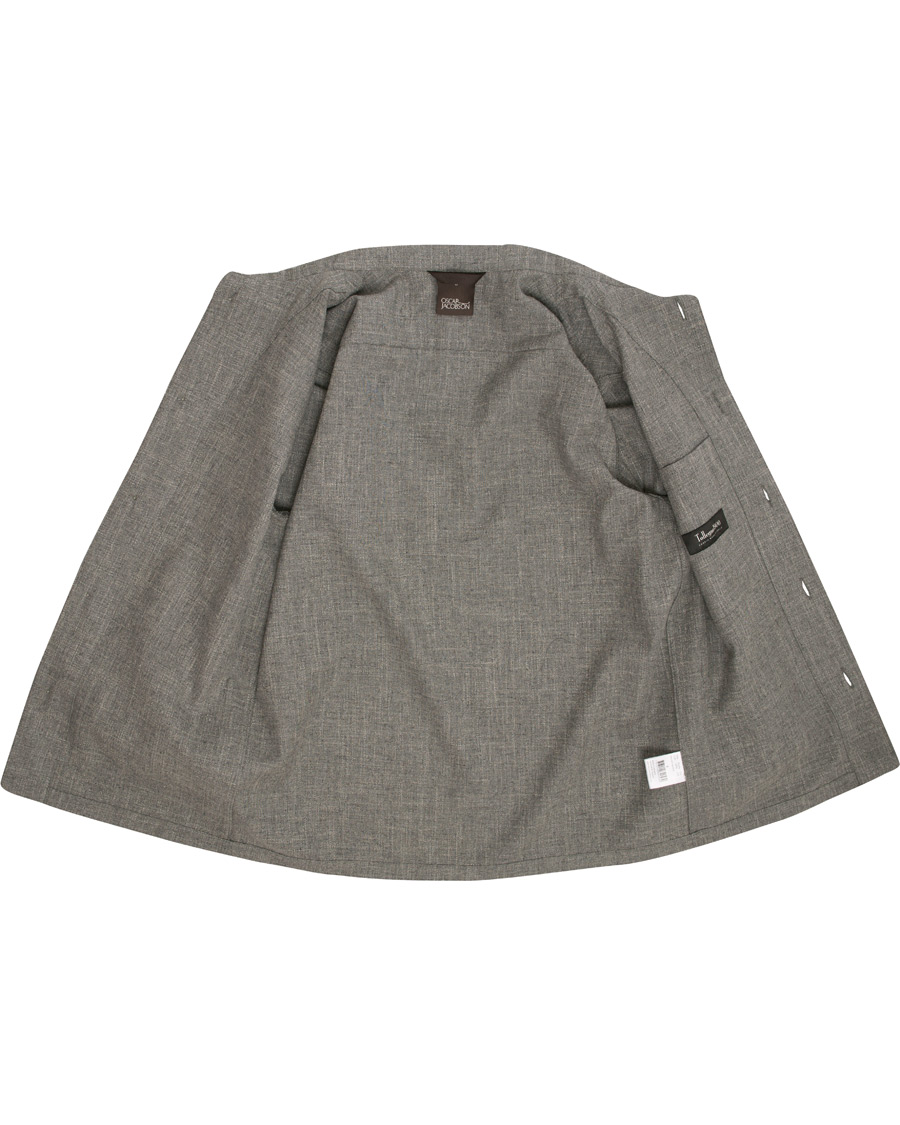 Herre | Jakker | Oscar Jacobson | Hannes Wool/Cotton/Linen Shirt Jacket Grey