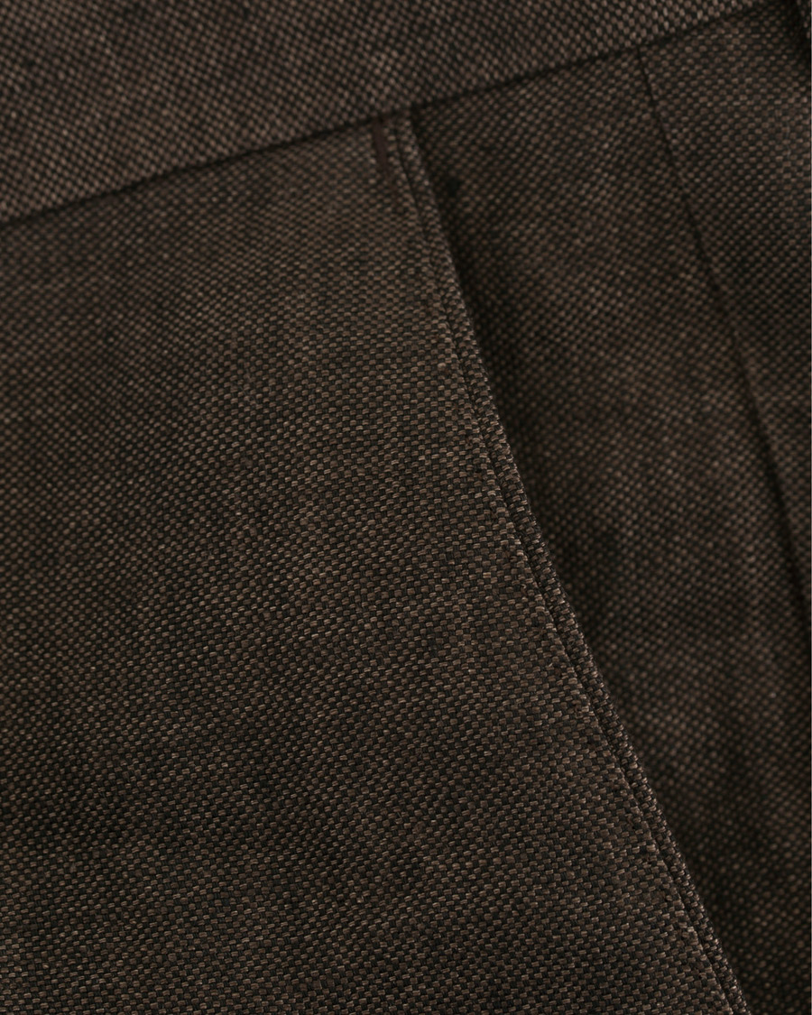 Herre | Bukser | Oscar Jacobson | Diego Linen Trousers Brown