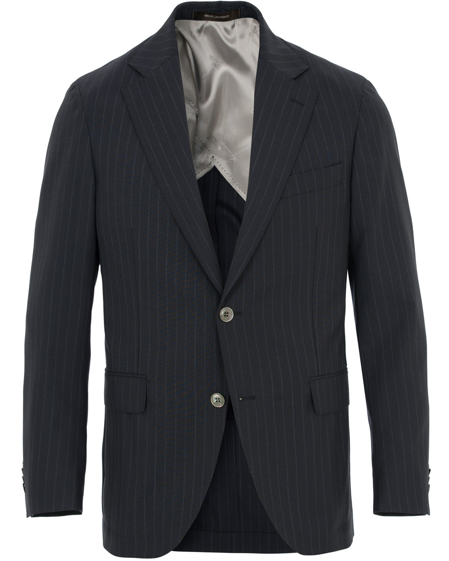 Herre | Dresser | Oscar Jacobson | Ferry Wool Pinstripe Suit Navy