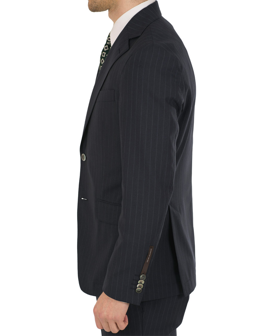 Herre | Dresser | Oscar Jacobson | Ferry Wool Pinstripe Suit Navy