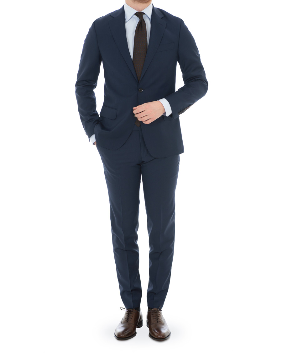 Herre | Dresser | Oscar Jacobson | Edmund Wool Stretch Suit Blue