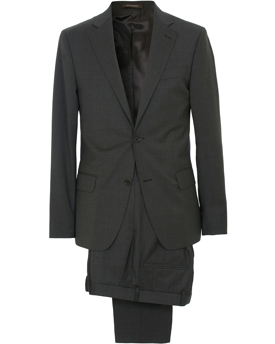 Herre | Dresser | Oscar Jacobson | Edmund Wool Stretch Suit Grey
