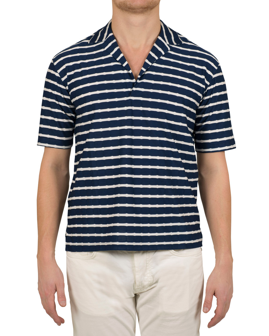 Herre | Pikéer | The Gigi | Paro Stripe Polo Navy/White