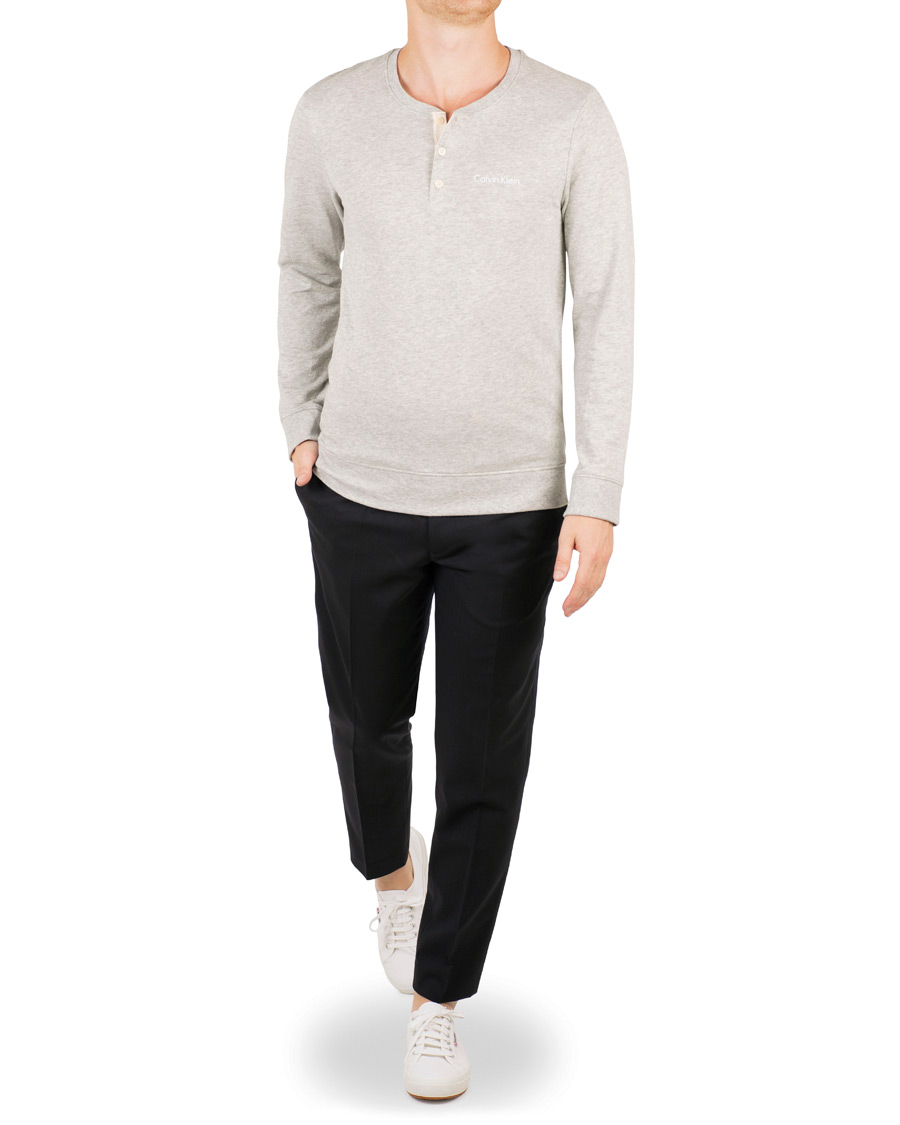 Herre | Gensere | Calvin Klein | Henley Heather Grey
