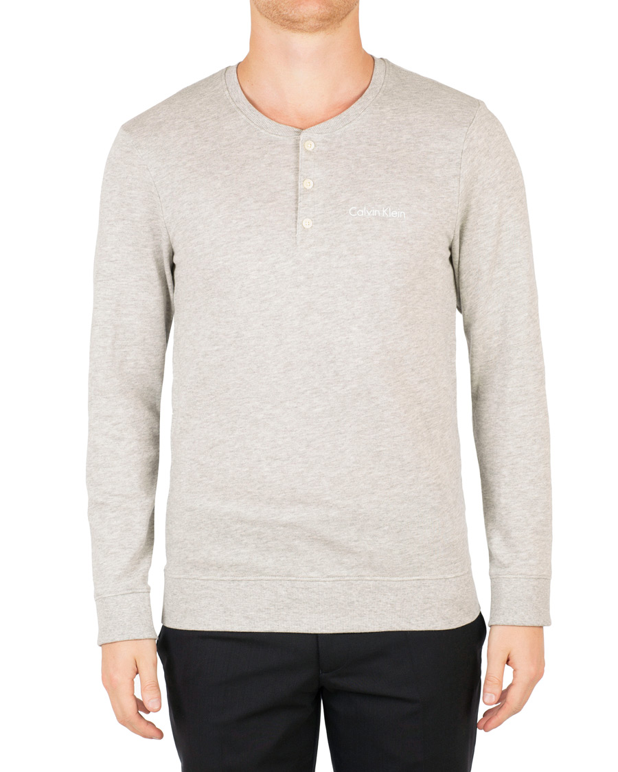 Herre | Gensere | Calvin Klein | Henley Heather Grey