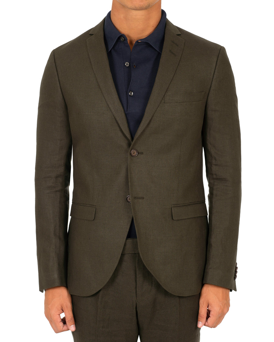 Herre | Dressjakker | Tiger of Sweden | Jil 9 Linen Blazer Green