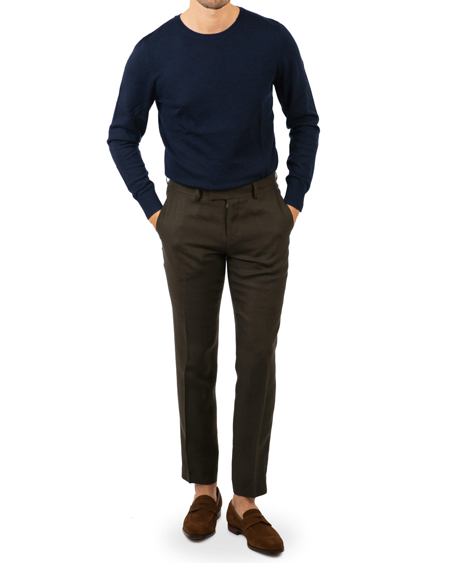 Herre | Bukser | Tiger of Sweden | Gordon Linen Trousers Green