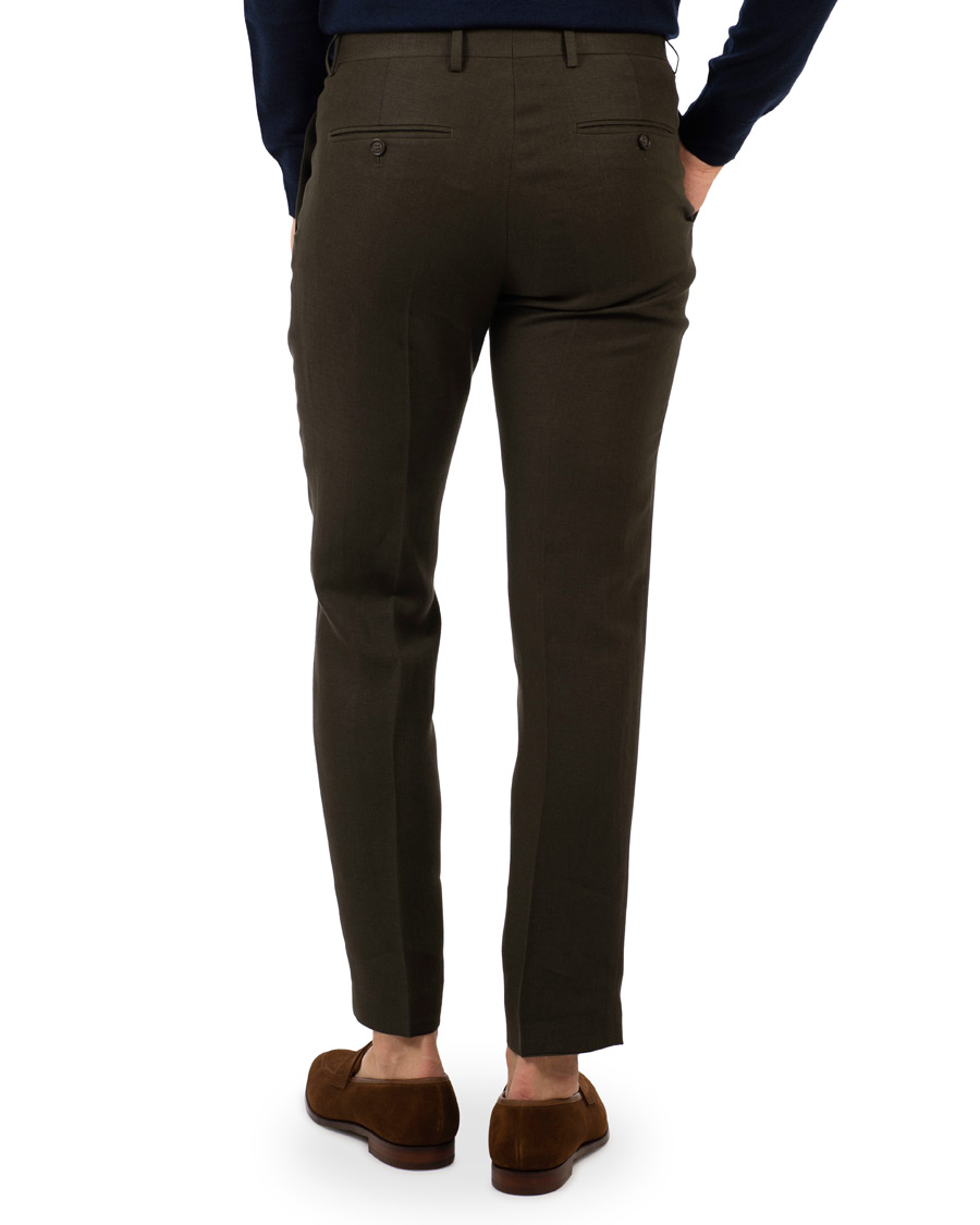 Herre | Bukser | Tiger of Sweden | Gordon Linen Trousers Green