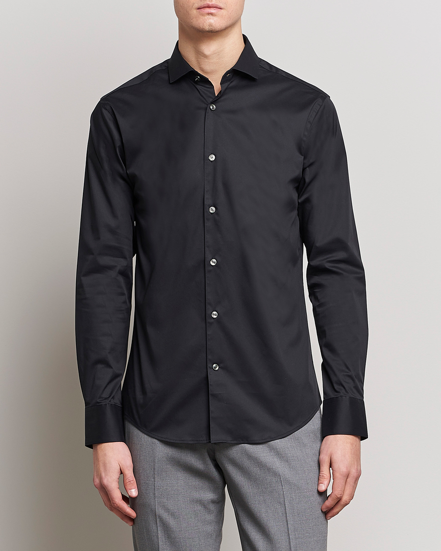 Herre | Tiger of Sweden | Tiger of Sweden | Farell 5 Stretch Shirt Black