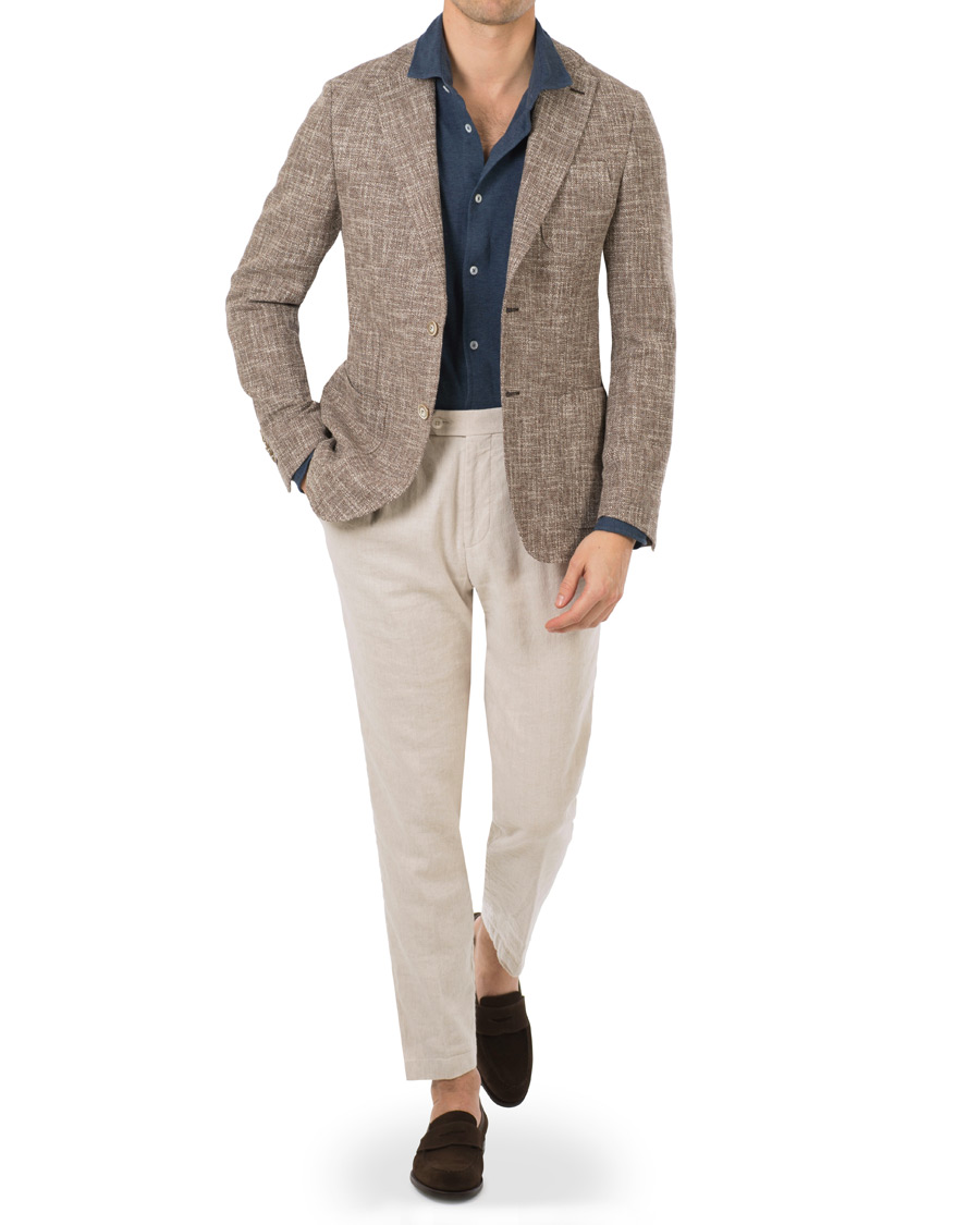 Herre | Dressjakker | Morris Heritage | Mike Linen Structured Blazer Nature
