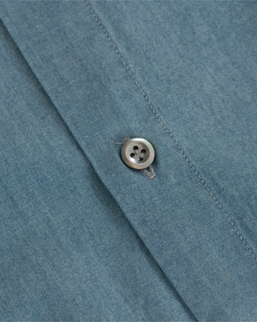 Herre | Skjorter | Morris Heritage | Bond Button Down Chambray Shirt Light Washed
