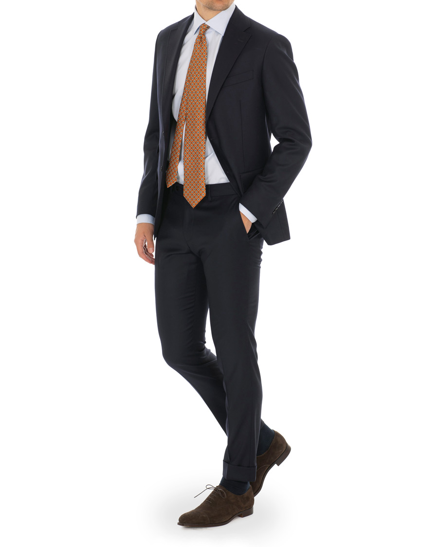 Herre | Bukser | Morris Heritage | Frank Four Season Trousers Navy