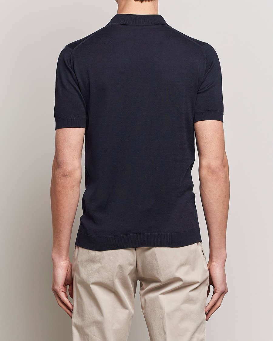 Herre | Pikéer | John Smedley | Adrian Slim Fit Sea Island Polo Navy