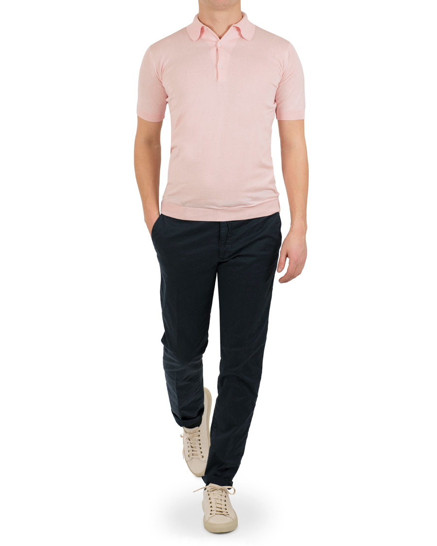 Herre | Pikéer | John Smedley | Adrian Slim Fit Sea Island Polo Dress-Shirt Pink