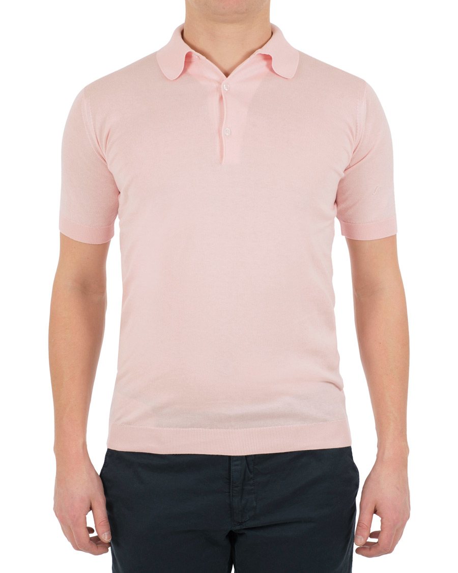 Herre | Pikéer | John Smedley | Adrian Slim Fit Sea Island Polo Dress-Shirt Pink