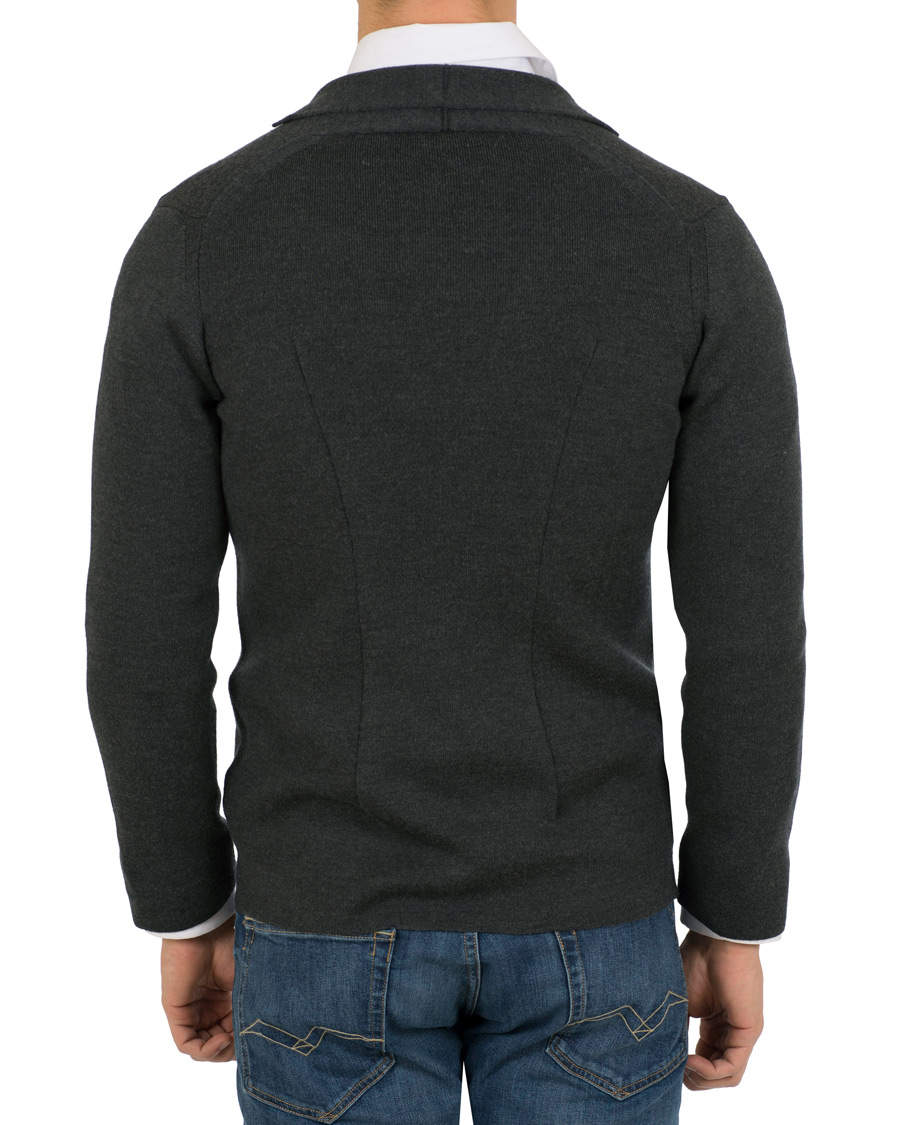 Herre | Gensere | John Smedley | Oxland Extra Fine Merino Blazer Charcoal
