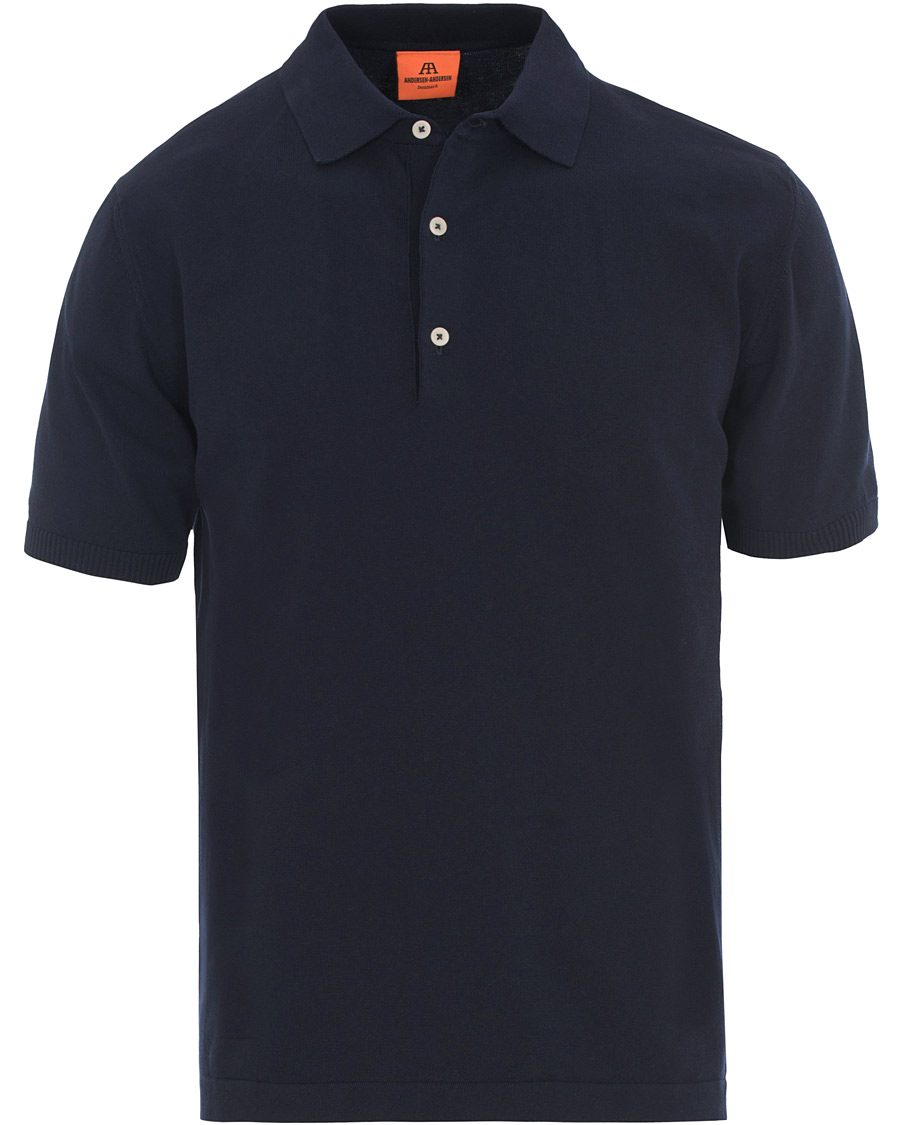 Herre | Pikéer | Andersen-Andersen | Organic Cotton Polo Shirt Royal Blue