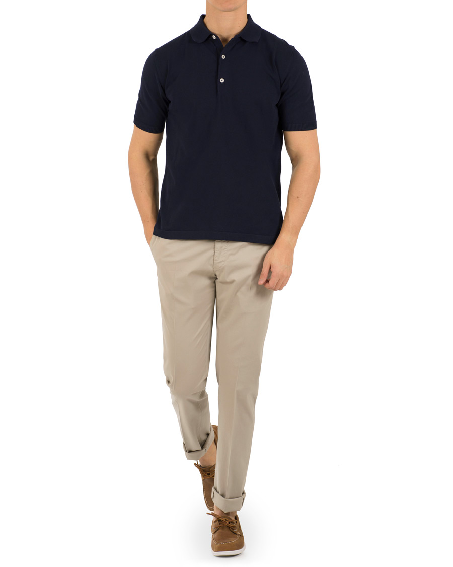 Herre | Pikéer | Andersen-Andersen | Organic Cotton Polo Shirt Royal Blue