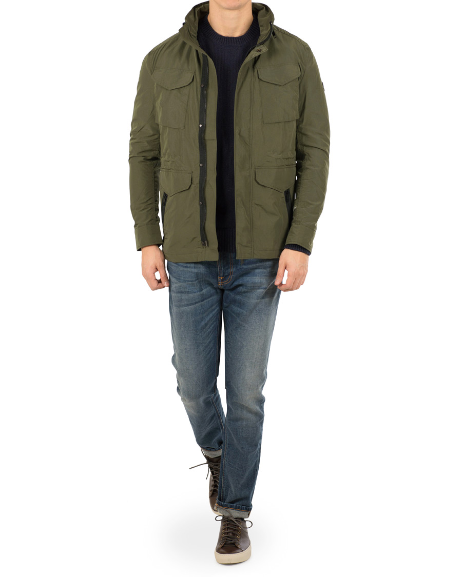 Herre | Jakker | J.Lindeberg | Farren Nickel Memo Field Jacket Beetle Green