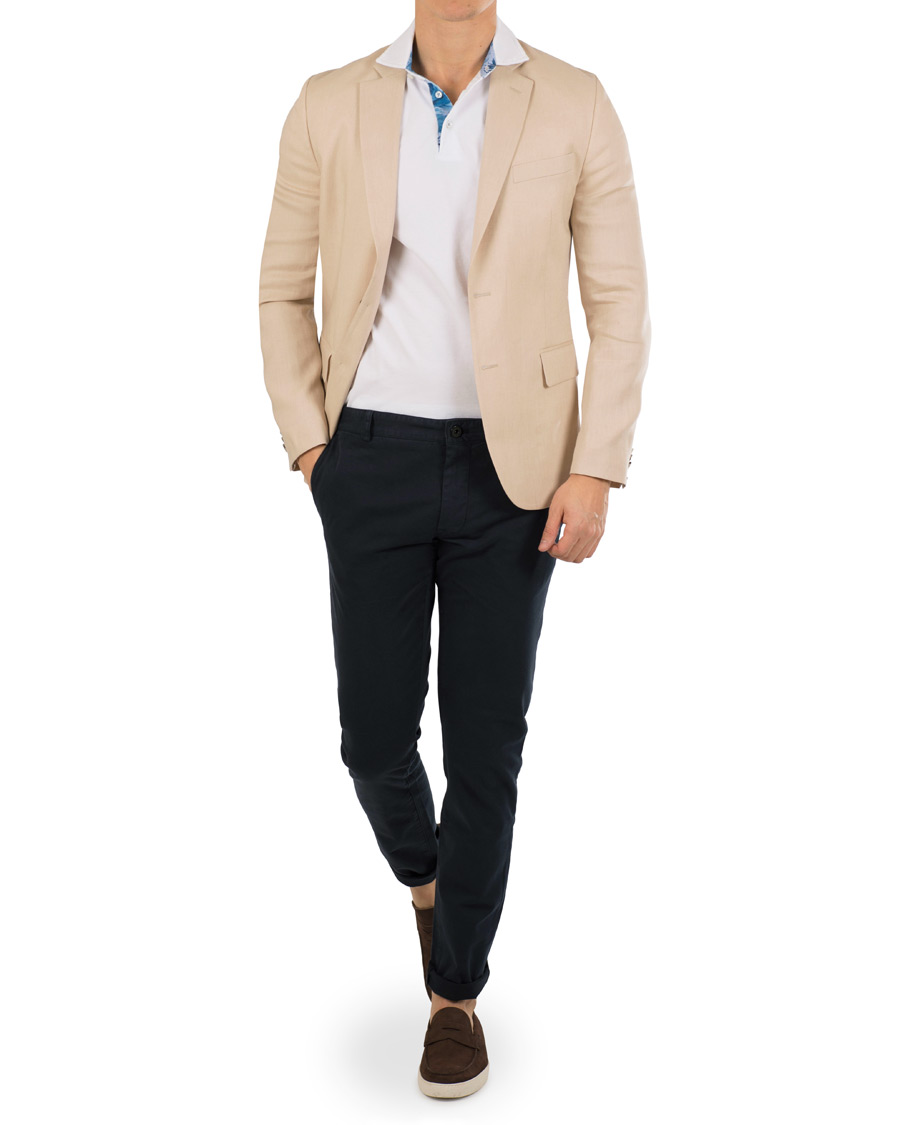 Herre | Dressjakker | J.Lindeberg | Hopper Soft Tech Linen Blazer Oxford Tan