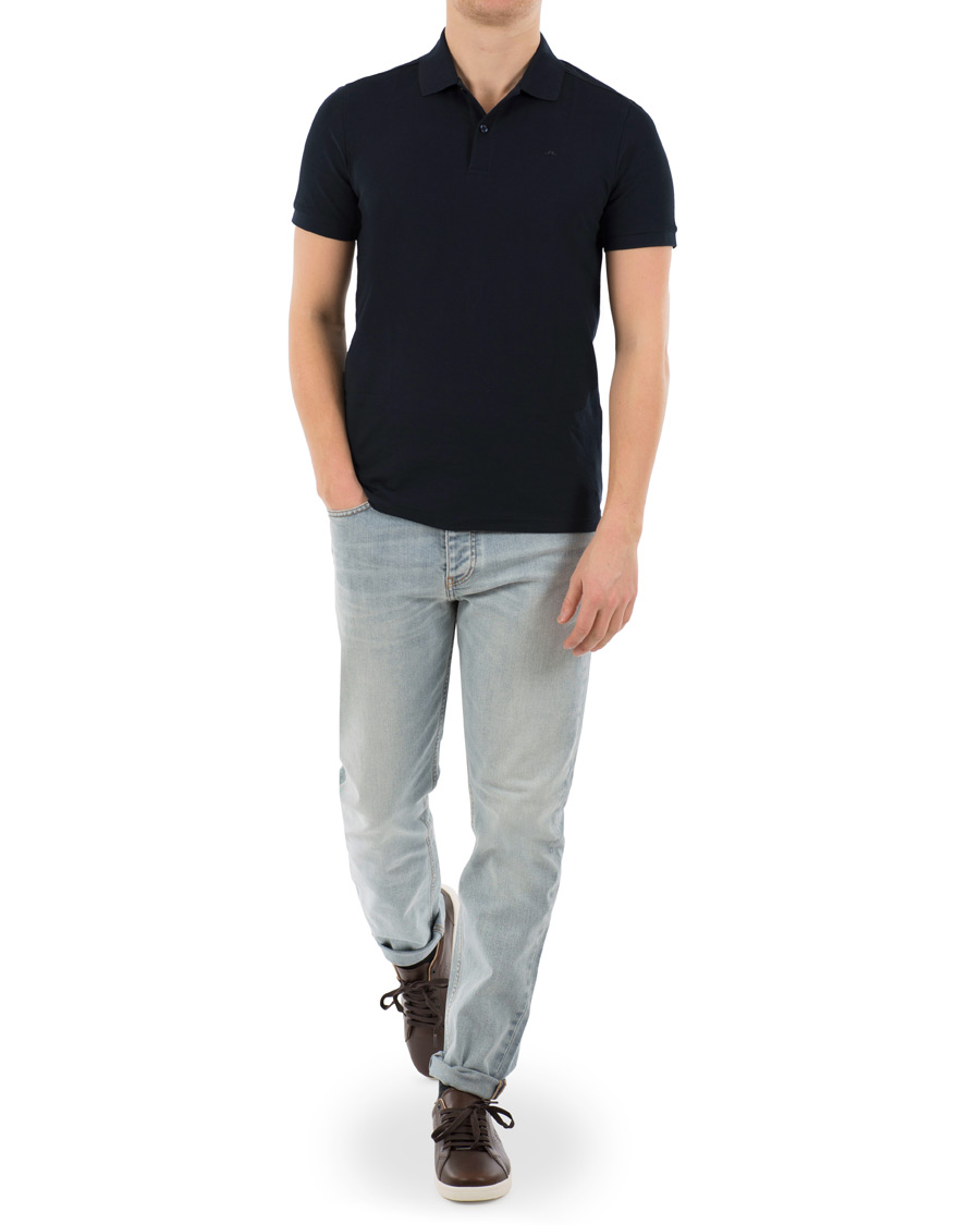 Herre | Pikéer | J.Lindeberg | Slim Fit Troy Clean Pique Navy