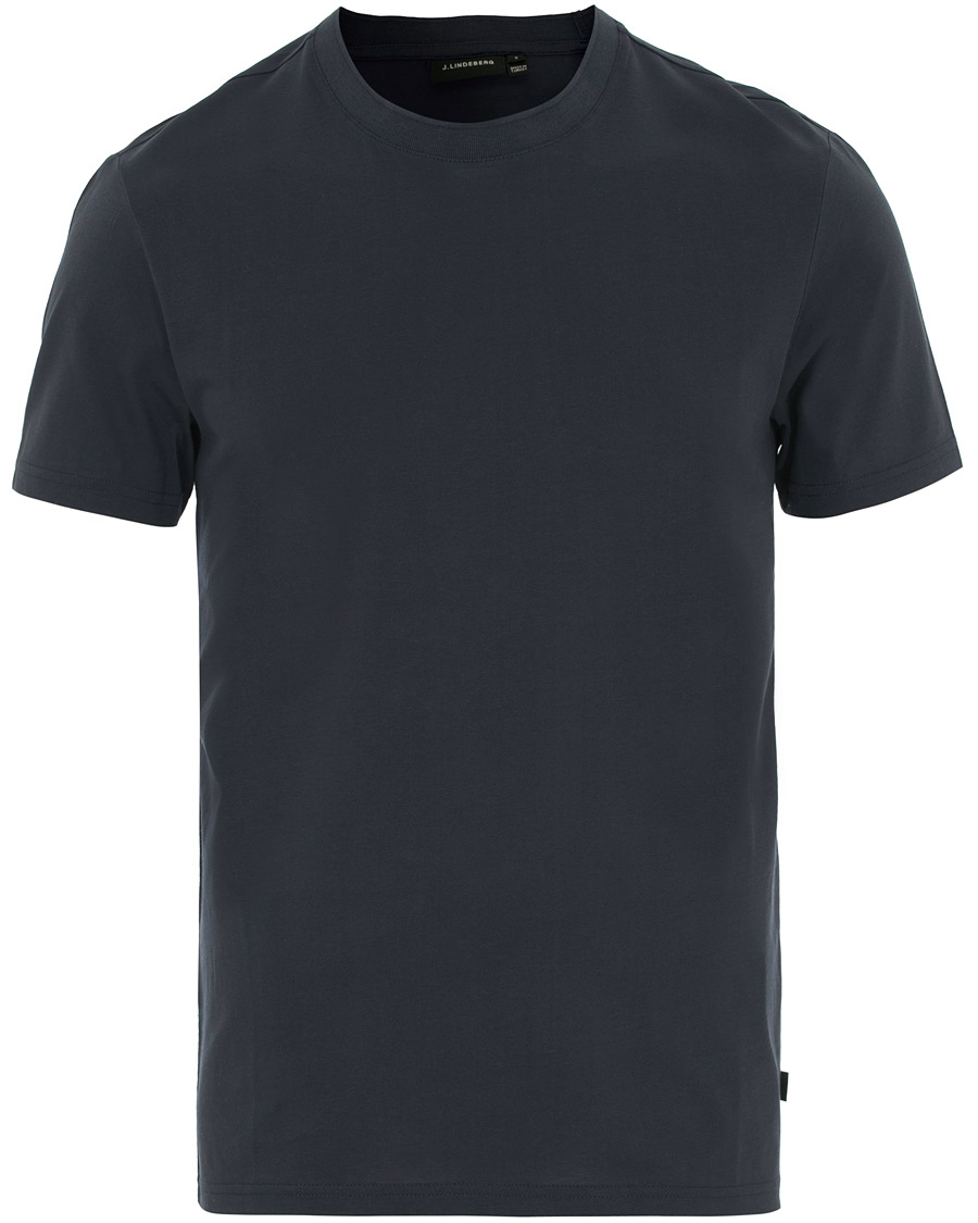 Herre | T-Shirts | J.Lindeberg | Silo Fine Cotton Crew Neck Tee Navy