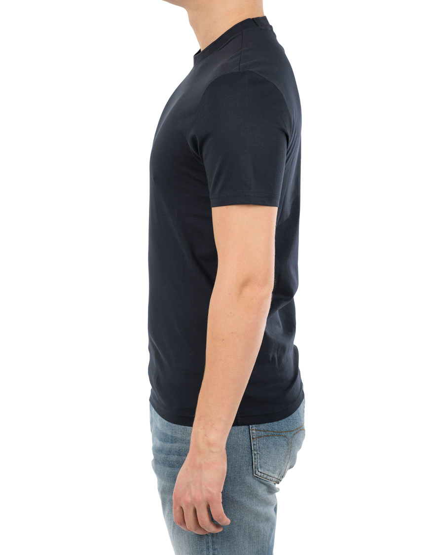 Herre | T-Shirts | J.Lindeberg | Silo Fine Cotton Crew Neck Tee Navy
