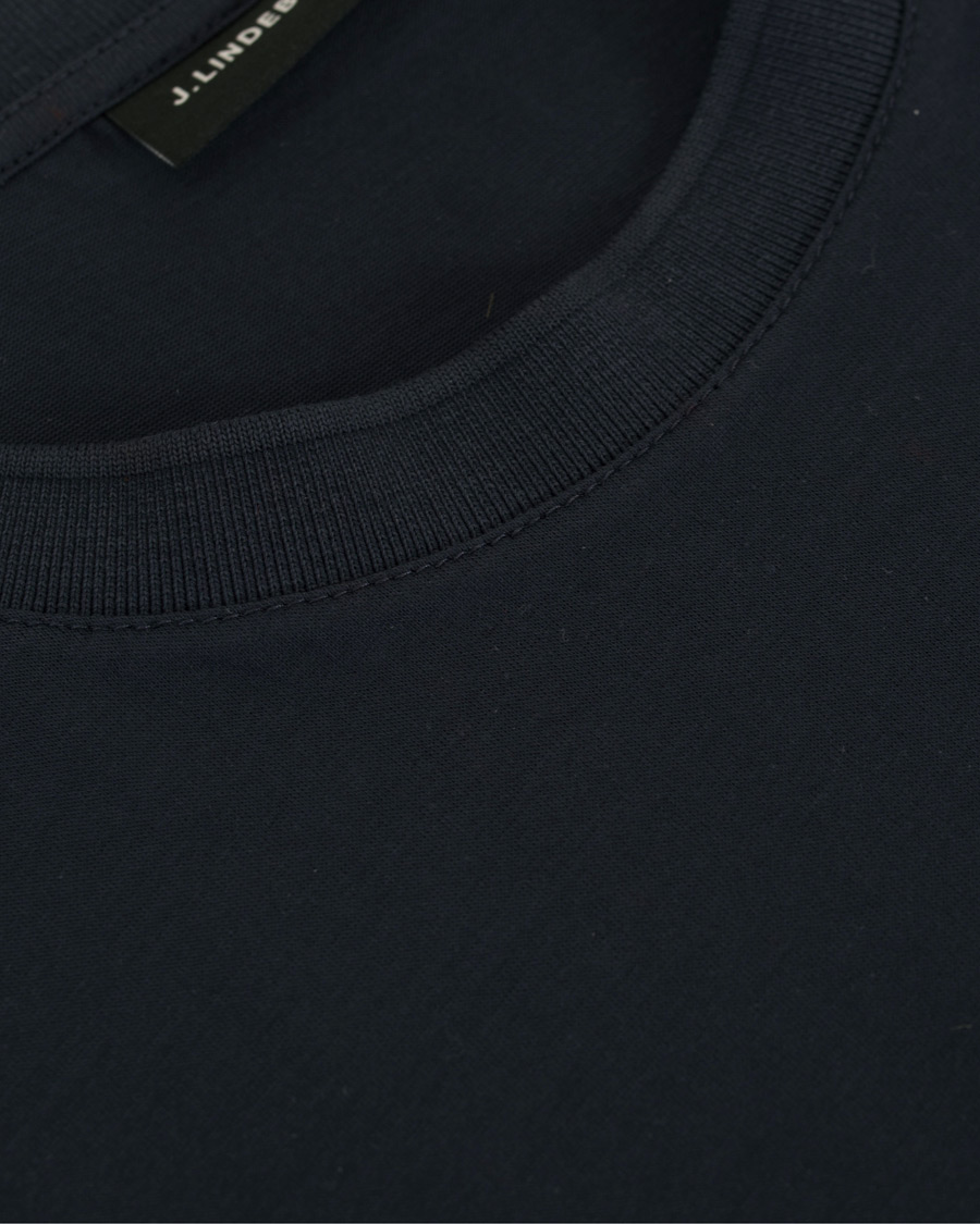 Herre | T-Shirts | J.Lindeberg | Silo Fine Cotton Crew Neck Tee Navy