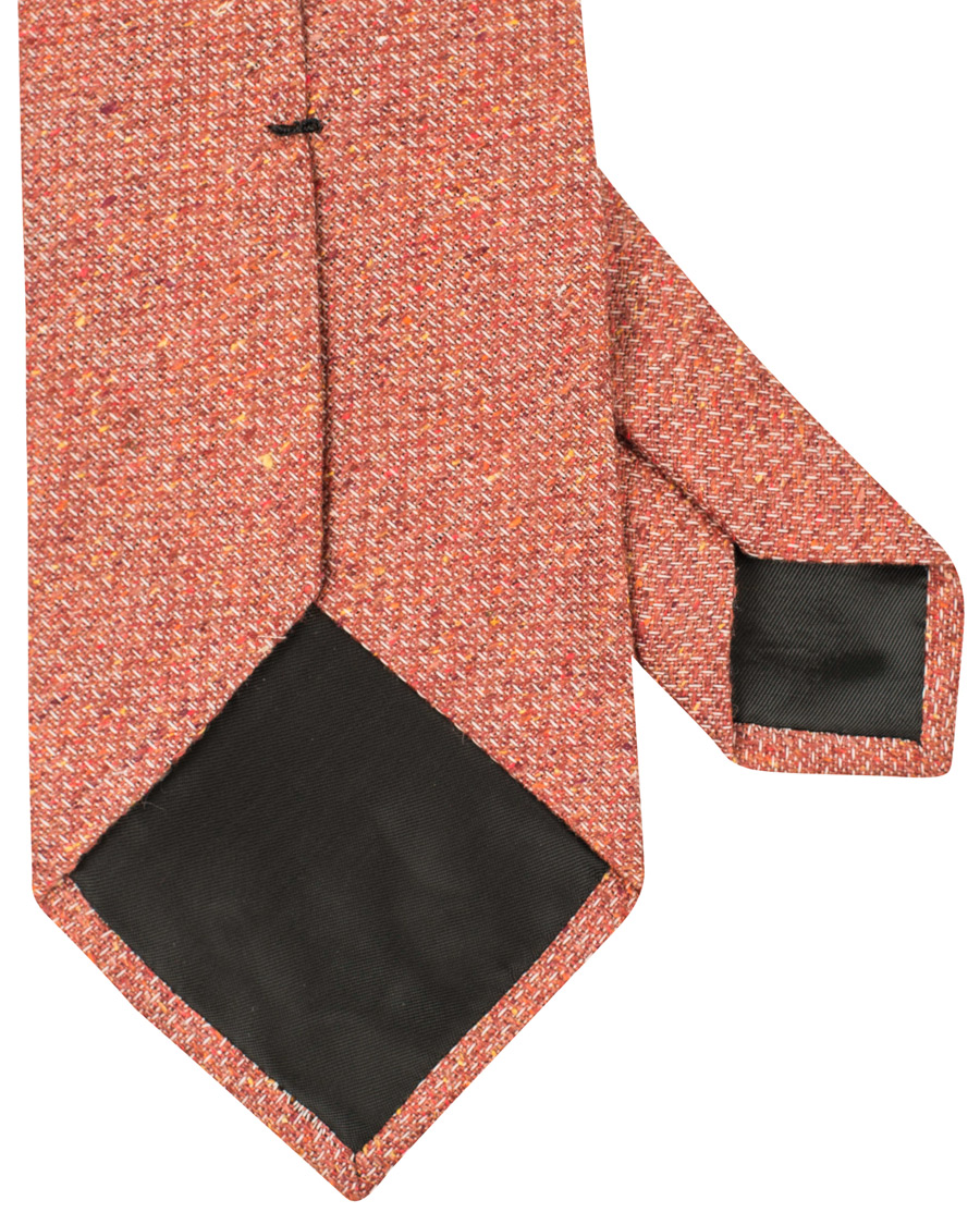 Herre | Amanda Christensen Silk/Cotton Donegal 8 cm Tie Burnt Orange | Amanda Christensen | Silk/Cotton Donegal 8 cm Tie Burnt Orange