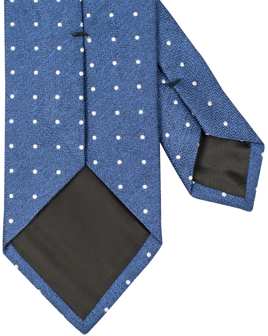 Herre | Amanda Christensen Silk Woven Dot 8 cm Tie Sky Blue | Amanda Christensen | Silk Woven Dot 8 cm Tie Sky Blue