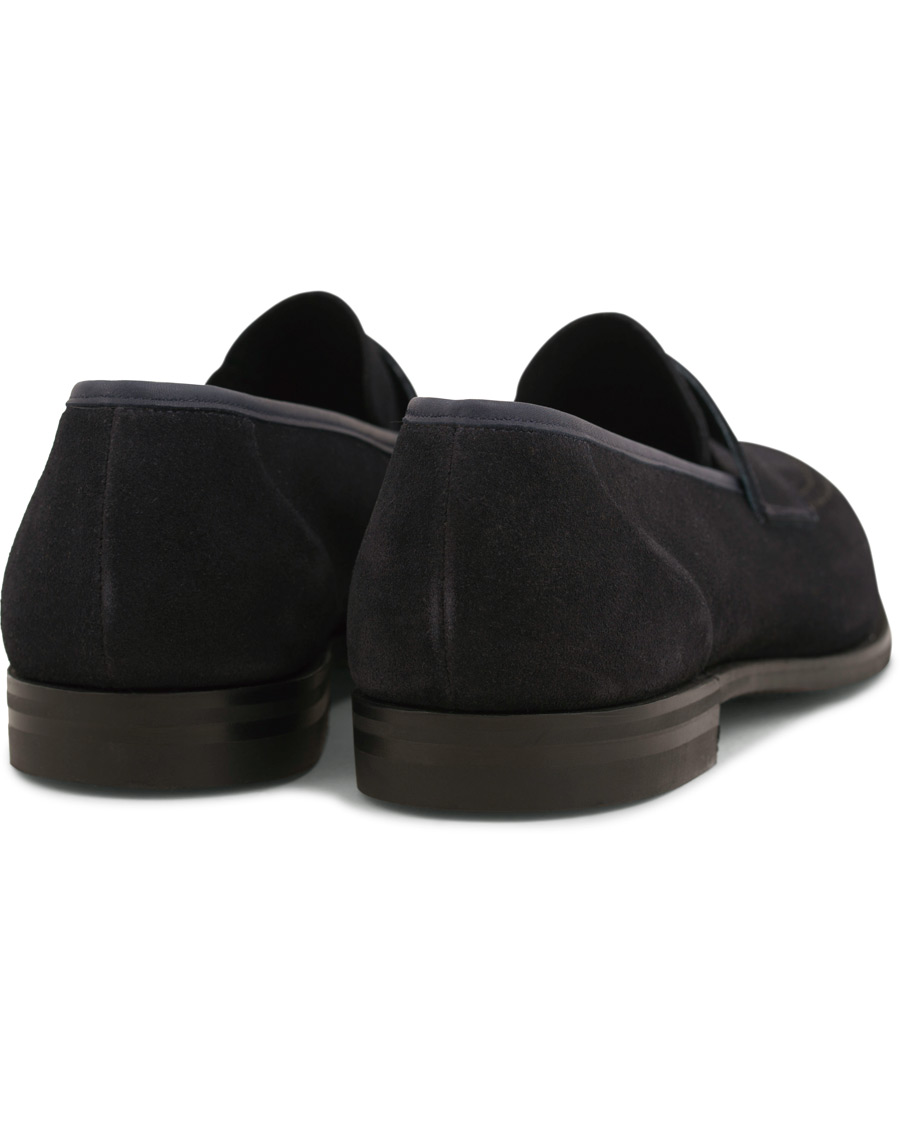 Herre | Crockett & Jones MTO Harvard City Sole Navy Suede | Crockett & Jones | MTO Harvard City Sole Navy Suede