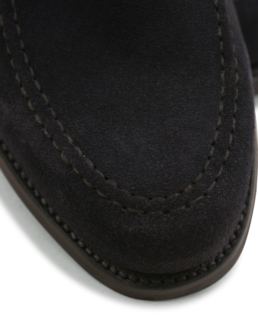 Herre | Crockett & Jones MTO Harvard City Sole Navy Suede | Crockett & Jones | MTO Harvard City Sole Navy Suede