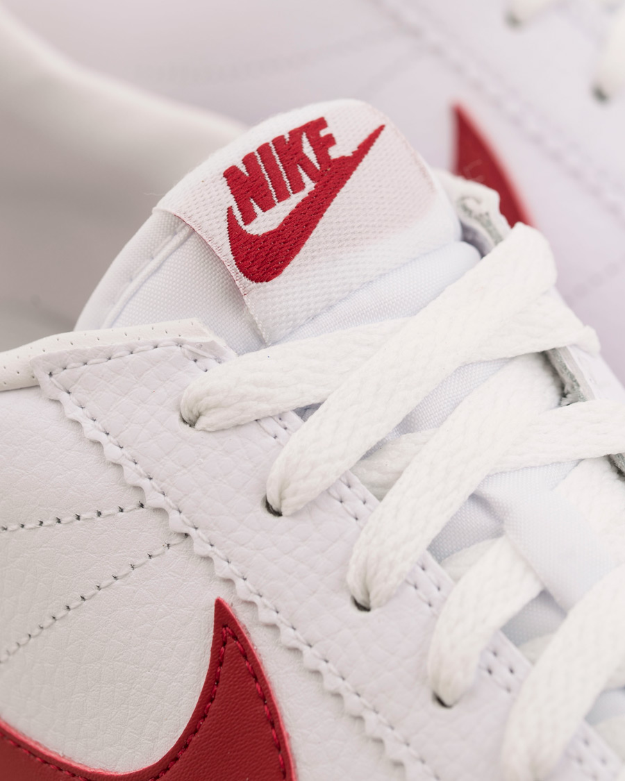 Herre | Nike Cortez Leather Sneaker White/Red | Nike | Cortez Leather Sneaker White/Red